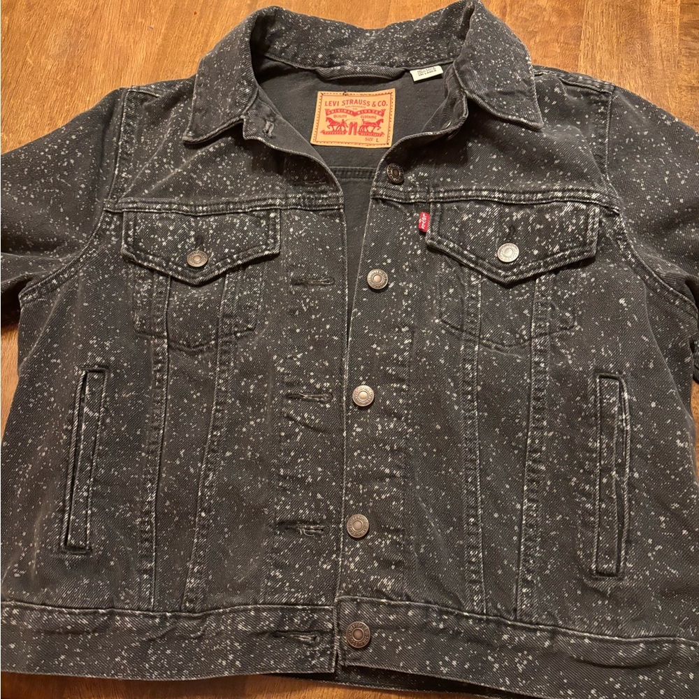 Levi's Kids Speckled Black Denim Jacket